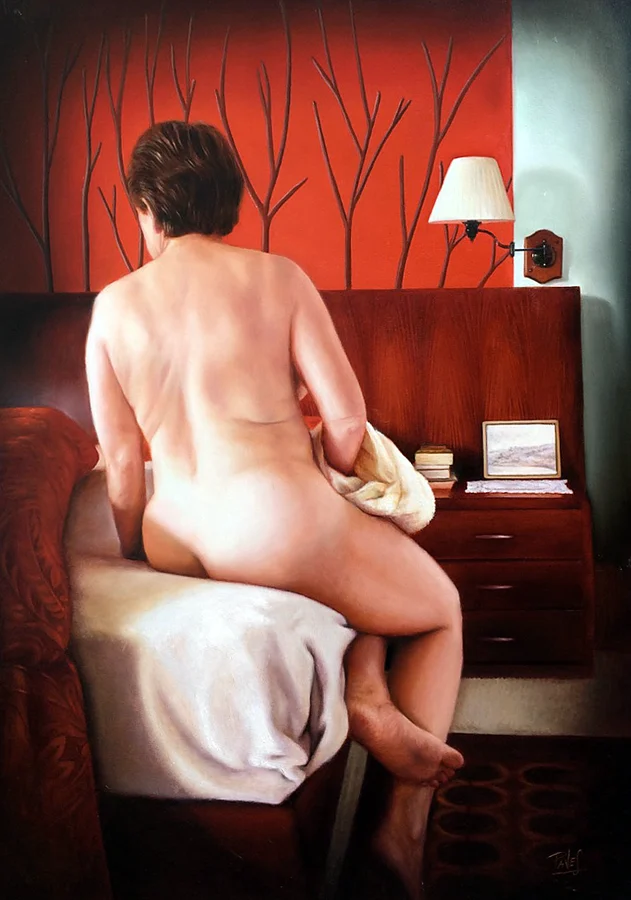 Bañista N.º 4. Óleo sobre lienzo · 100 × 70 cm · 2015