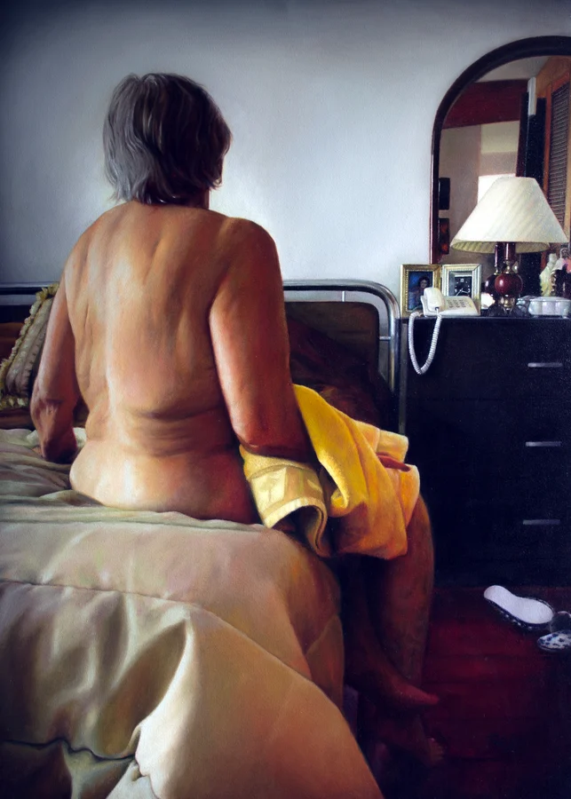 Bañista N.º 7. Óleo sobre lienzo · 100 × 70 cm · 2017